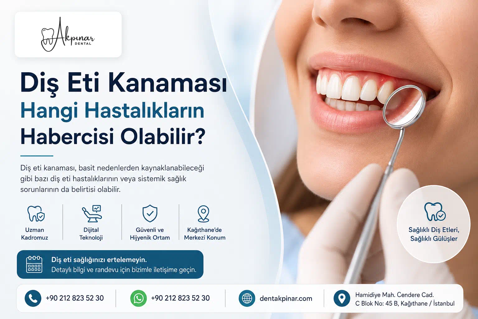 Diş eti kanaması hakkında Dent Akpınar blog görseli